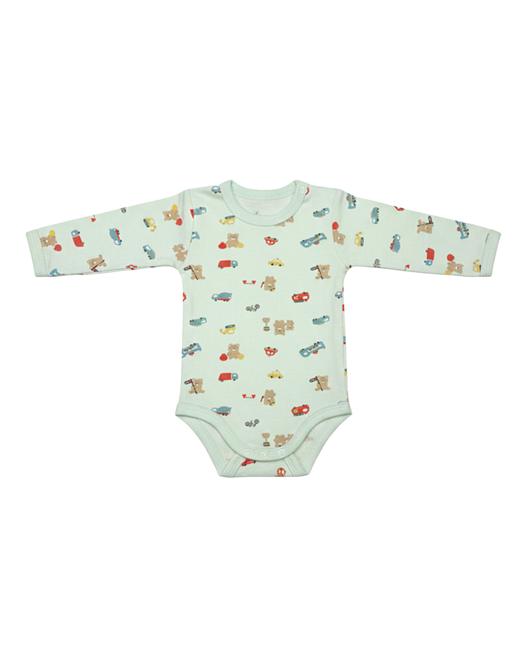 Funny Bunny Long Sleeve Bodysuit for 3-6 Months | Cotton Baby Romper