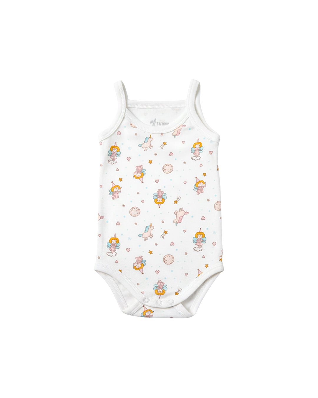 Funny Bunny Sleeveless Bodysuit for 18-24 Months | Cotton Baby Romper