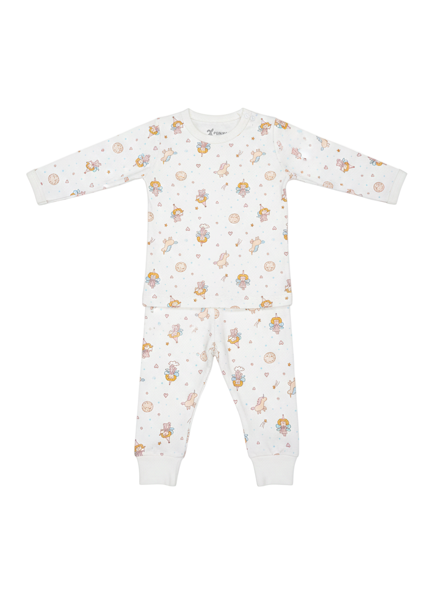 Funny Bunny Long Sleeve Baby Pajamas Anti-Allergy Cotton | Comfortable & Safe Sleepwear