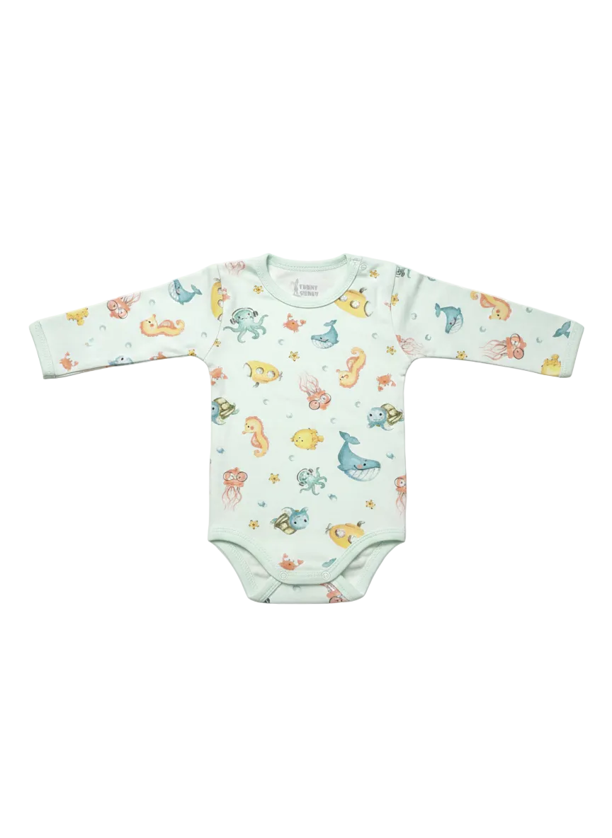 Funny Bunny Long Sleeve Bodysuit for 18-24 Months | Cotton Baby Romper