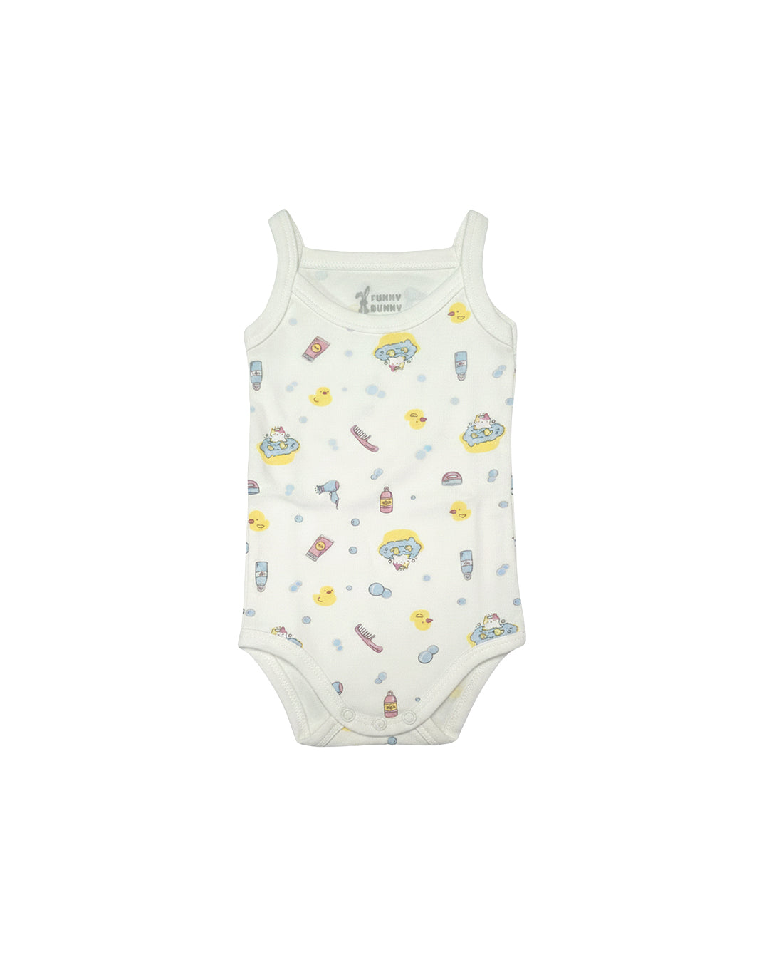 Funny Bunny Sleeveless Bodysuit for 18-24 Months | Cotton Baby Romper