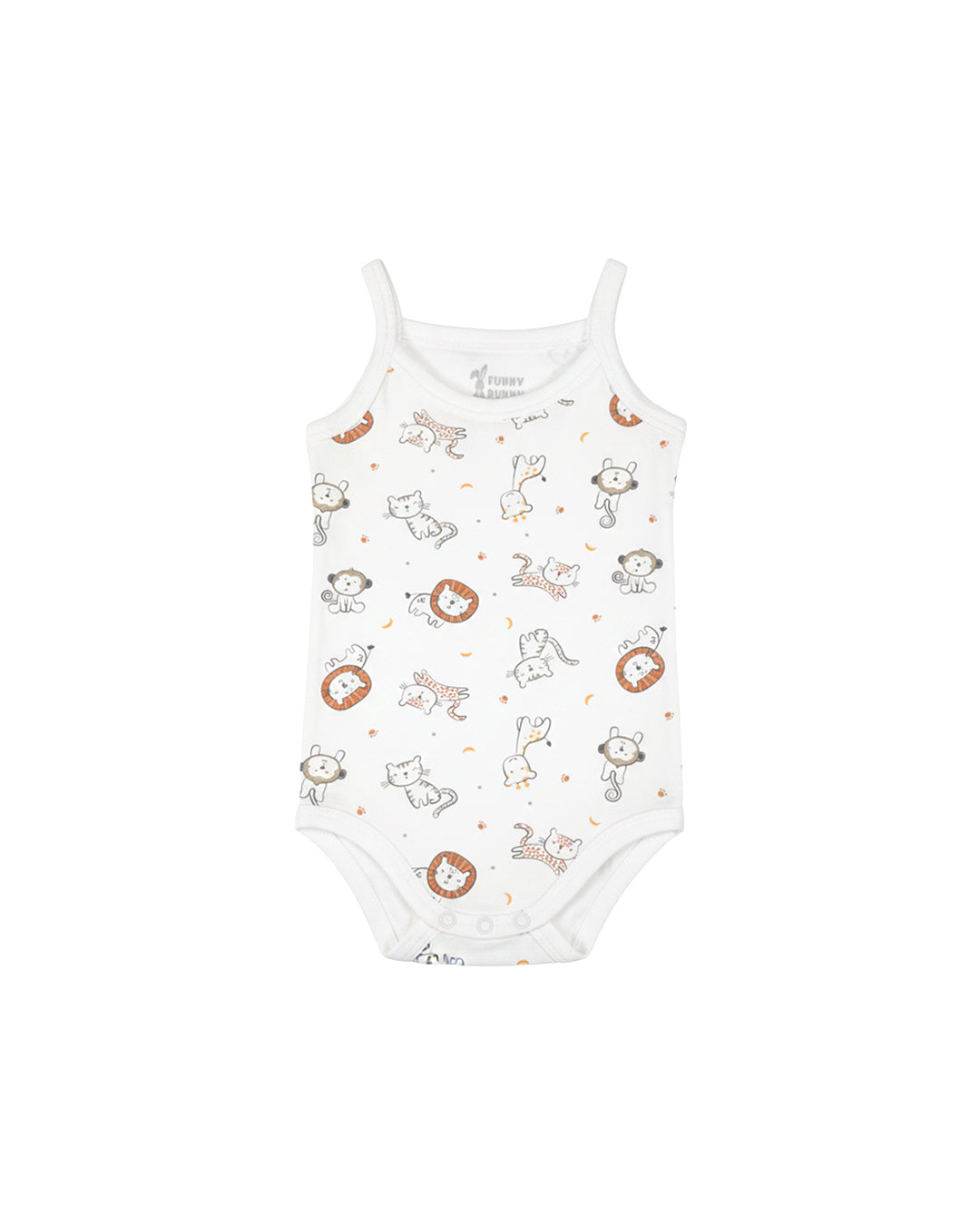Funny Bunny Sleeveless Bodysuit for 18-24 Months | Cotton Baby Romper