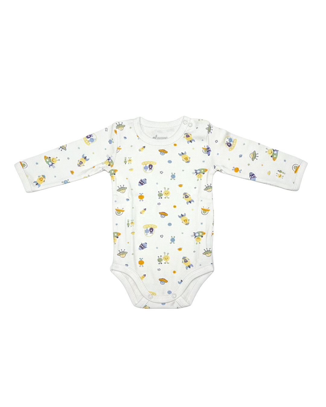 Funny Bunny Long Sleeve Bodysuit for 6-12 Months | Cotton Baby Romper