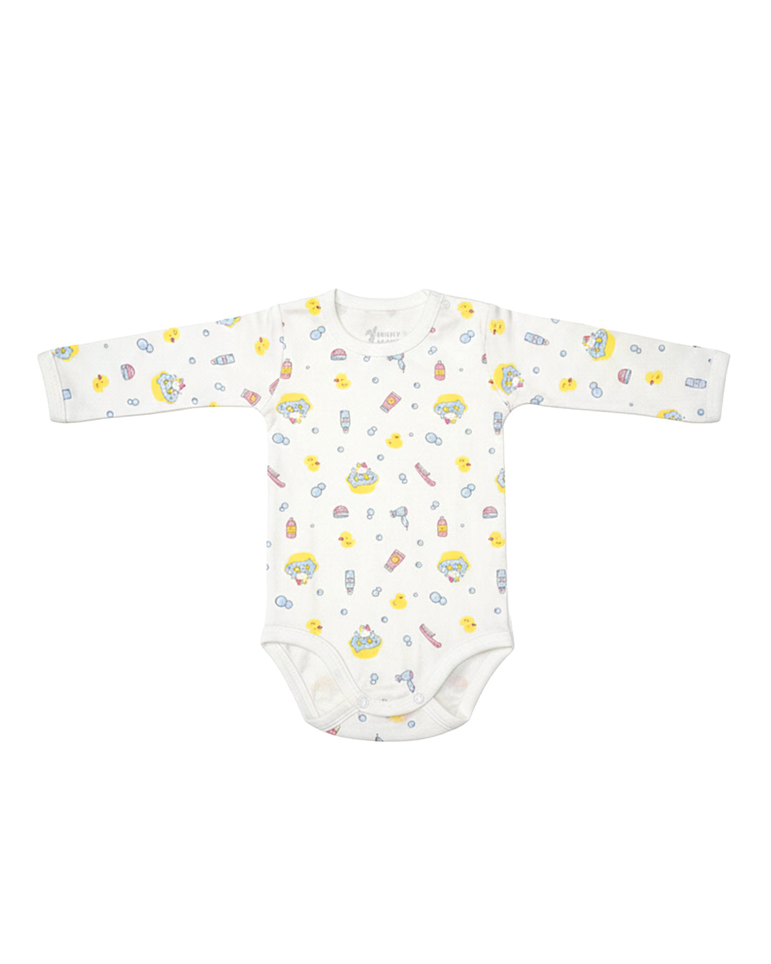 Funny Bunny Long Sleeve Bodysuit for 6-12 Months | Cotton Baby Romper