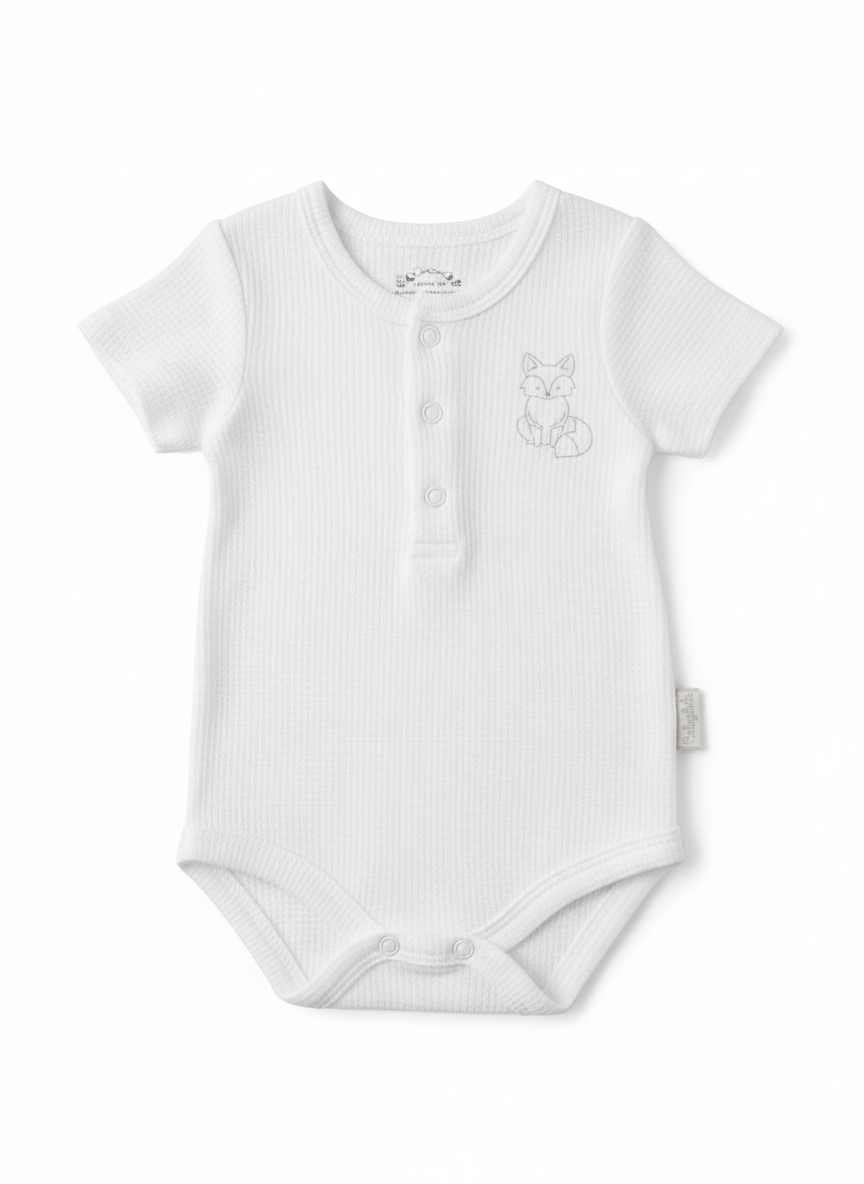 Baby Short Sleeve knit bodysuit 100% Cotton