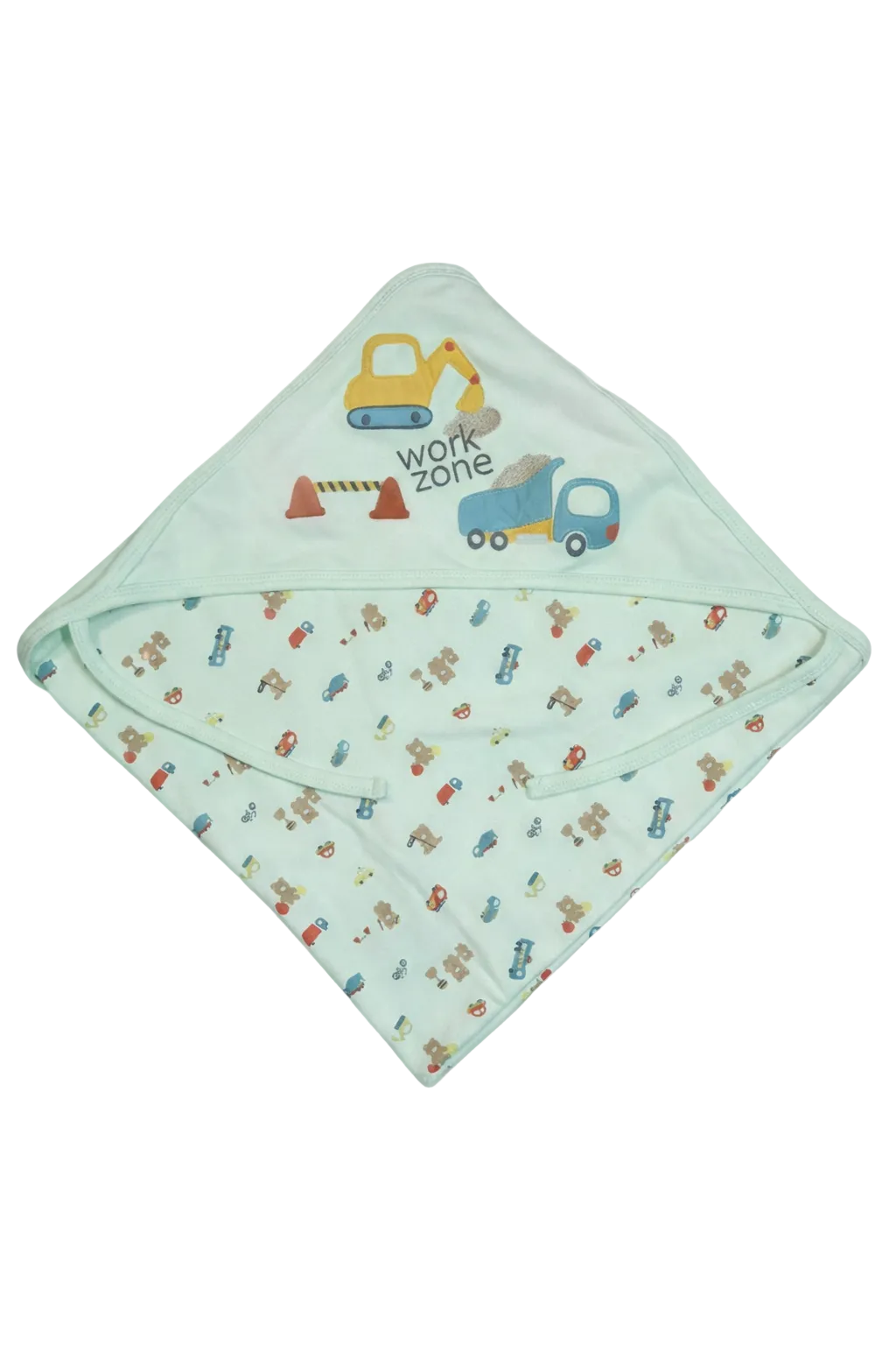 Baby Hooded Blanket Double Layer 100% Cotton Hypoallergenic